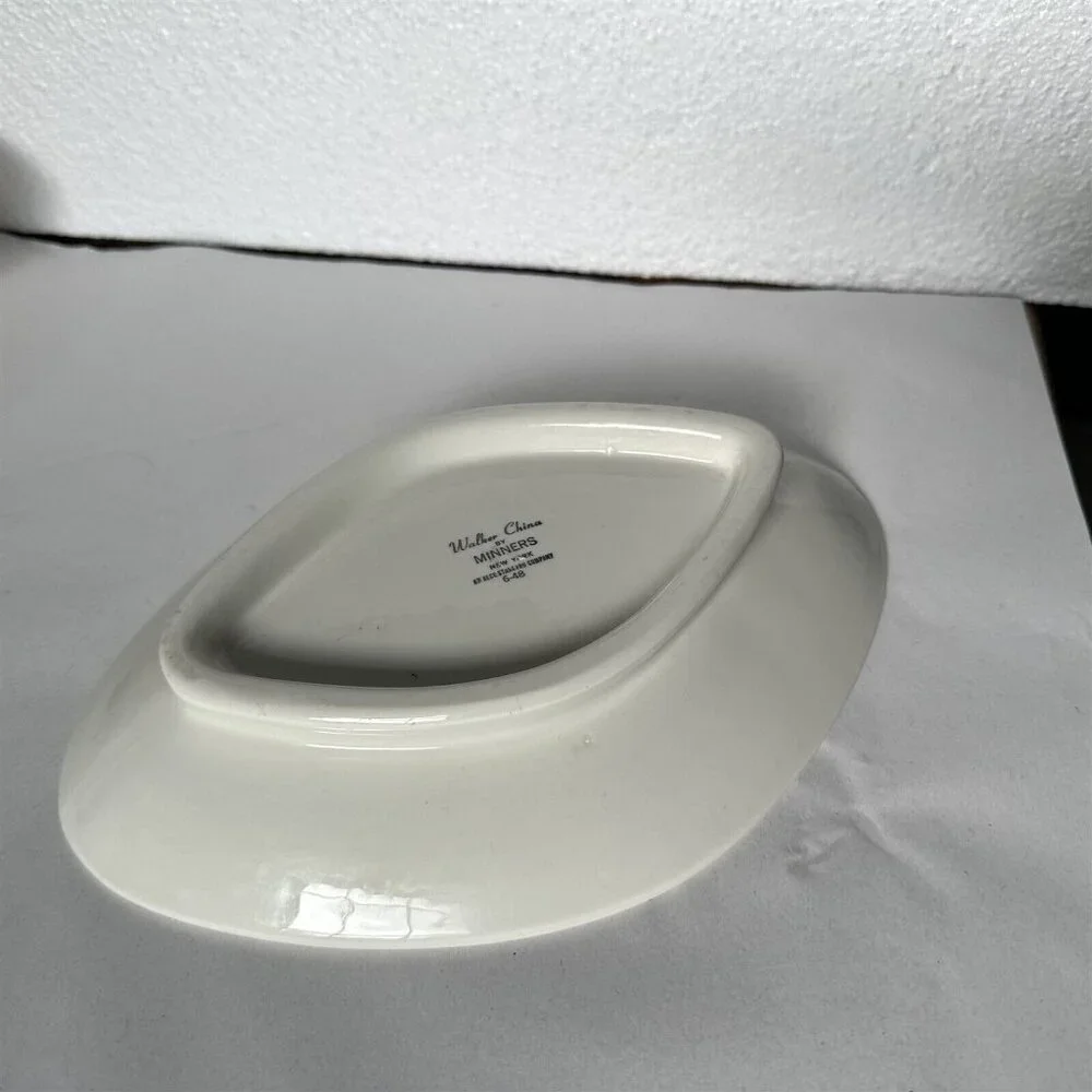 Walker China Diamond Shape Platter By Minners New York 6-48 White Restaurantware
